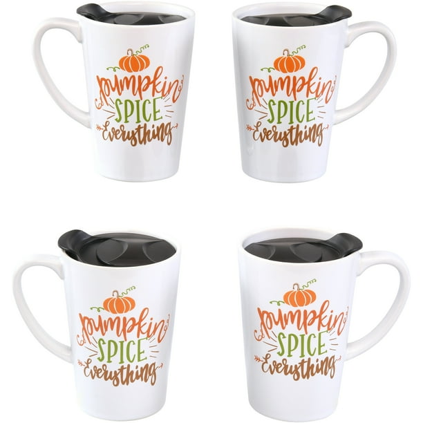 Pumpkin Spice Everything Nice 16 oz Ceramic Travel Mug Coffee Cup Plastic Lid Pumpkin Spice Everything Nice 16 oz Ceramic Travel Mug Coffee Cup Plastic Lid